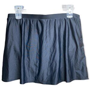 Vtg Carol Wior black swim skirt high waist Plus size 18W _ EUC